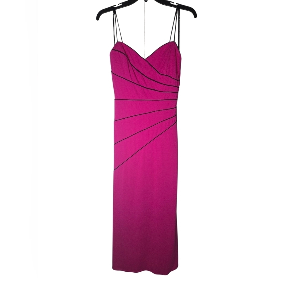 Elegant Pink Spaghetti Strap Formal Dress, Size 7, Sweetheart Neckline